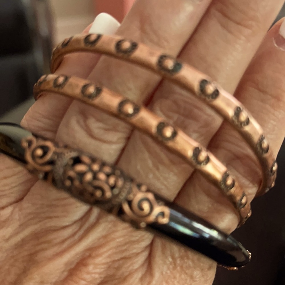 Gorgeous Copper Bracelet Bangle Set-Vintage
